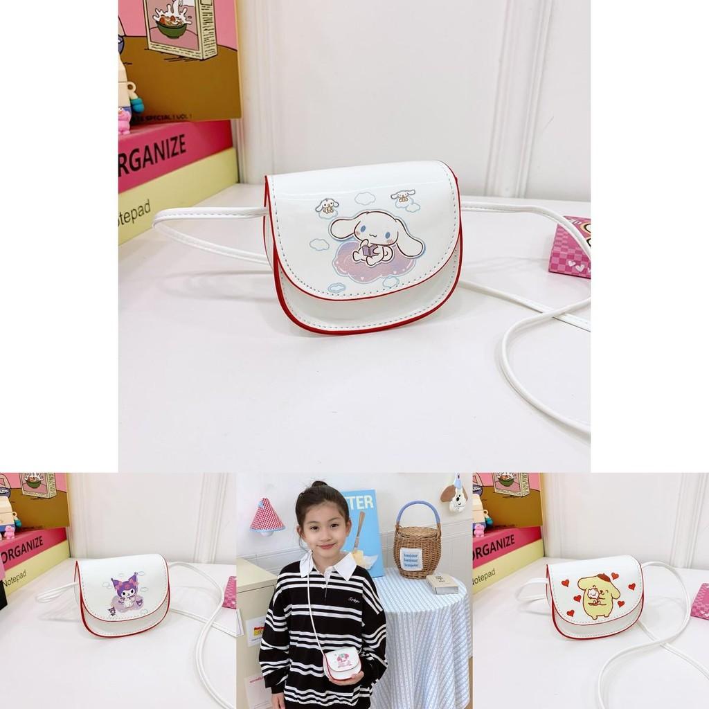 My Melody Pompompurin Cinnamoroll Kids Cartoon Animal Mini Purse With Pu Material For Daily Use