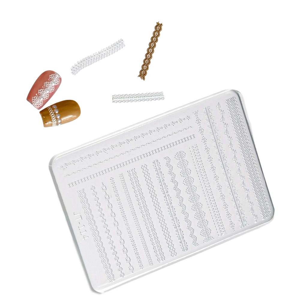 Nail Decoration Set Silicone Embossing Mould for Handmade Press Flower Bowknot Accent Crafting Supplies
