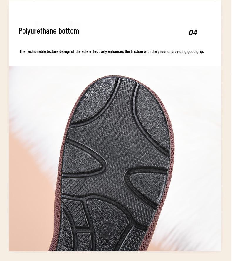 2025 Women's Thickened Velvet Winter Shoes: Non-slip Old Beijing Cotton Boots for Middle-aged & Seniors