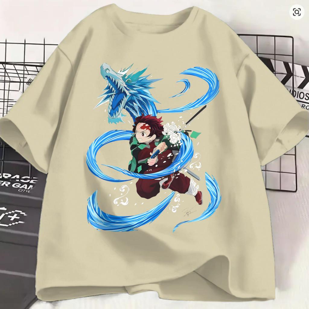 Casual Tshirt Summer Kamado Tanjiro Hipster Tshirts Demon Slayered Cotton Tee Shirt For Unisex Awesome Pattern Short Sleeve Tees