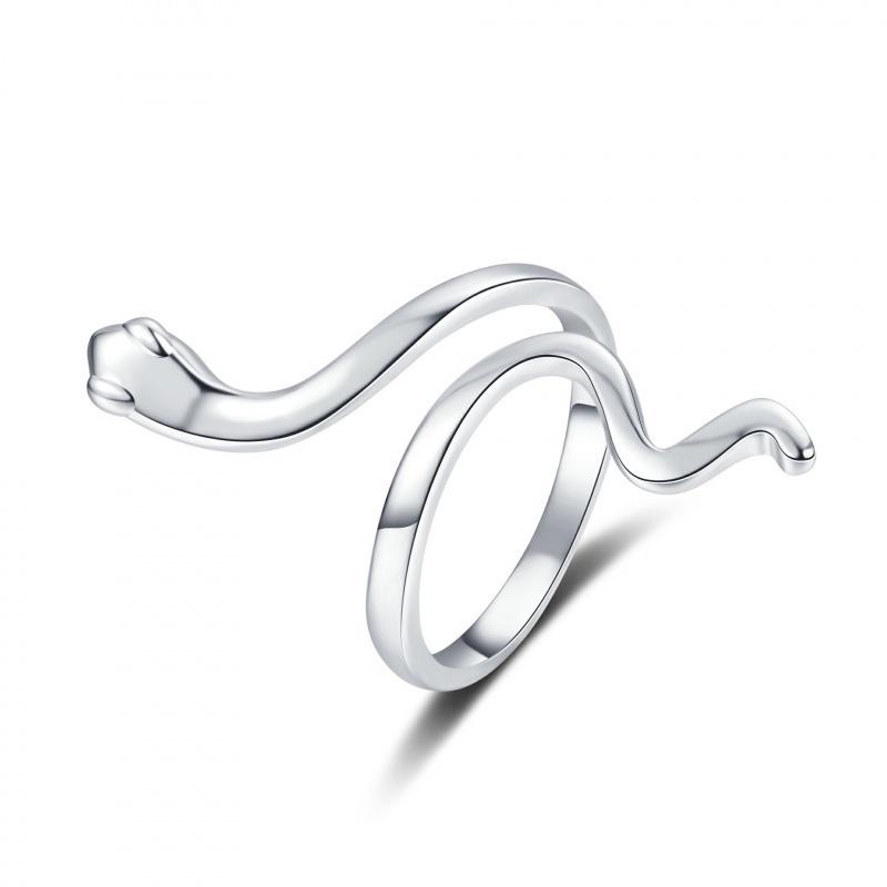 18K Gold Plated Snake Ring - Women's Chic Animal Design Jewelry