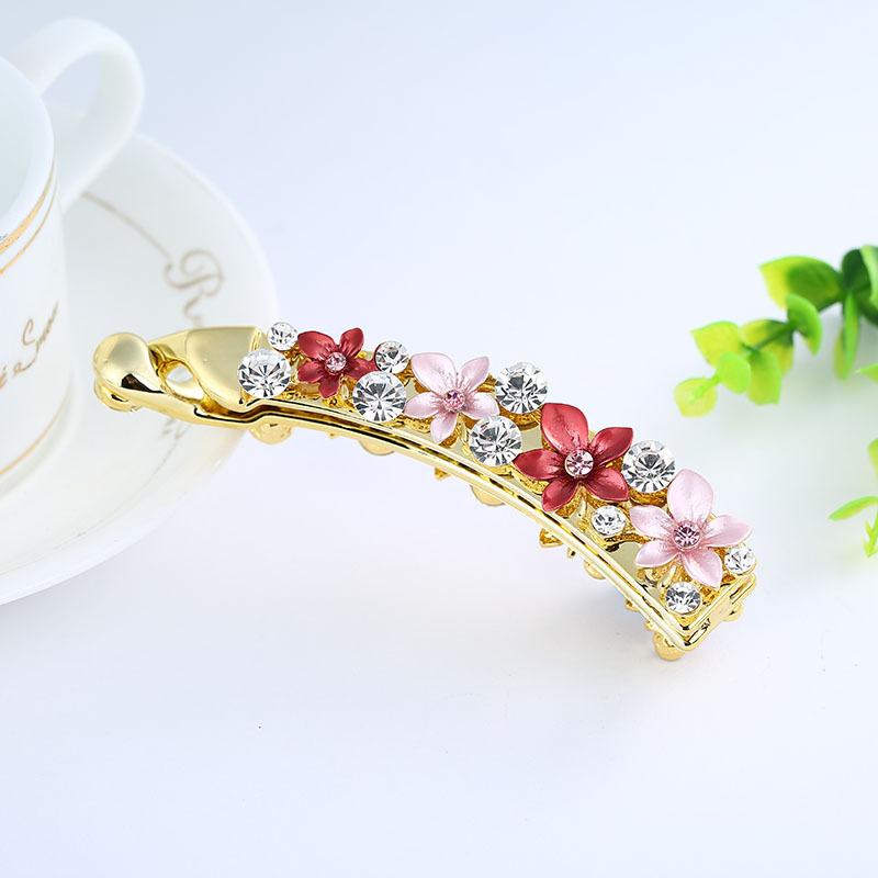 Banana Clip, Large Hair Volume, High-End Hairpin For Headgear, Female Flower Vertical Clip, 10 Cm Rhinestone, Banana Clip, Hair Accessories.