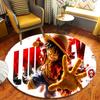 1Pc Adventure Sea Flannel Round Rug Soft Non Slip Circular Office Carpet Floor Mat Bedroom Living Room Xmas Gift S1855