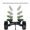 Kayak Cart Load Capacity 1200lbs Detachable Canoe Trolley Cart with Solid Tires Adjustable Brackets for Paddleboards Float Boat