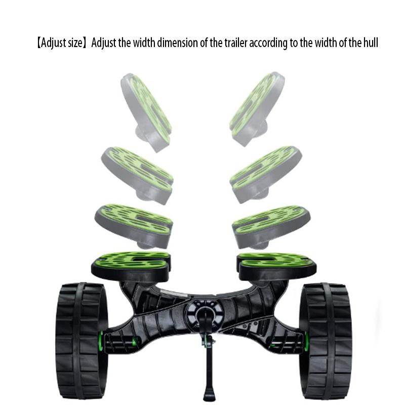 Kayak Cart Load Capacity 1200lbs Detachable Canoe Trolley Cart with Solid Tires Adjustable Brackets for Paddleboards Float Boat