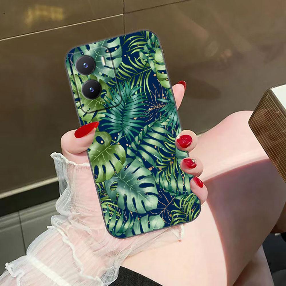 Vintage Banana Leaf Flower Cover Phone Case For VIVO S1 V17 V20 V21 V23 V23E V25 V25E V27 V27E V29 V29E V30 V30E V40 Case Funda