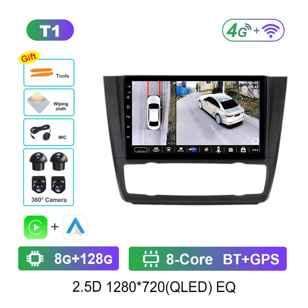 Android 14 System For BMW 1-Series E88 E82 E81 E87 2004 - 2011 2K QLED Screen Car Radio Multimedia Video Player GPS stereo 4G