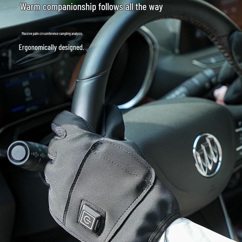 Self-Heating Half-Finger Smart Gloves for Warmth - Ideal for Office, Gaming, Riding, and Motorcycle Use