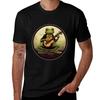 Banjo Frog Vintage TShirt Casual Breathable Short Sleeve Top