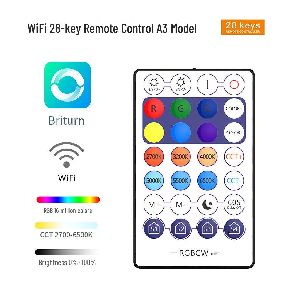 Smart LED Bulb E27/B22, WiFi & Bluetooth, RGB, Dimmable, Adjustable Color Temperature Atmosphere Light