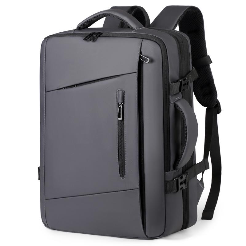 

Expandable Water-Repellent Business Commuter Backpack with Laptop Compartment & Wet/Dry Separation серый