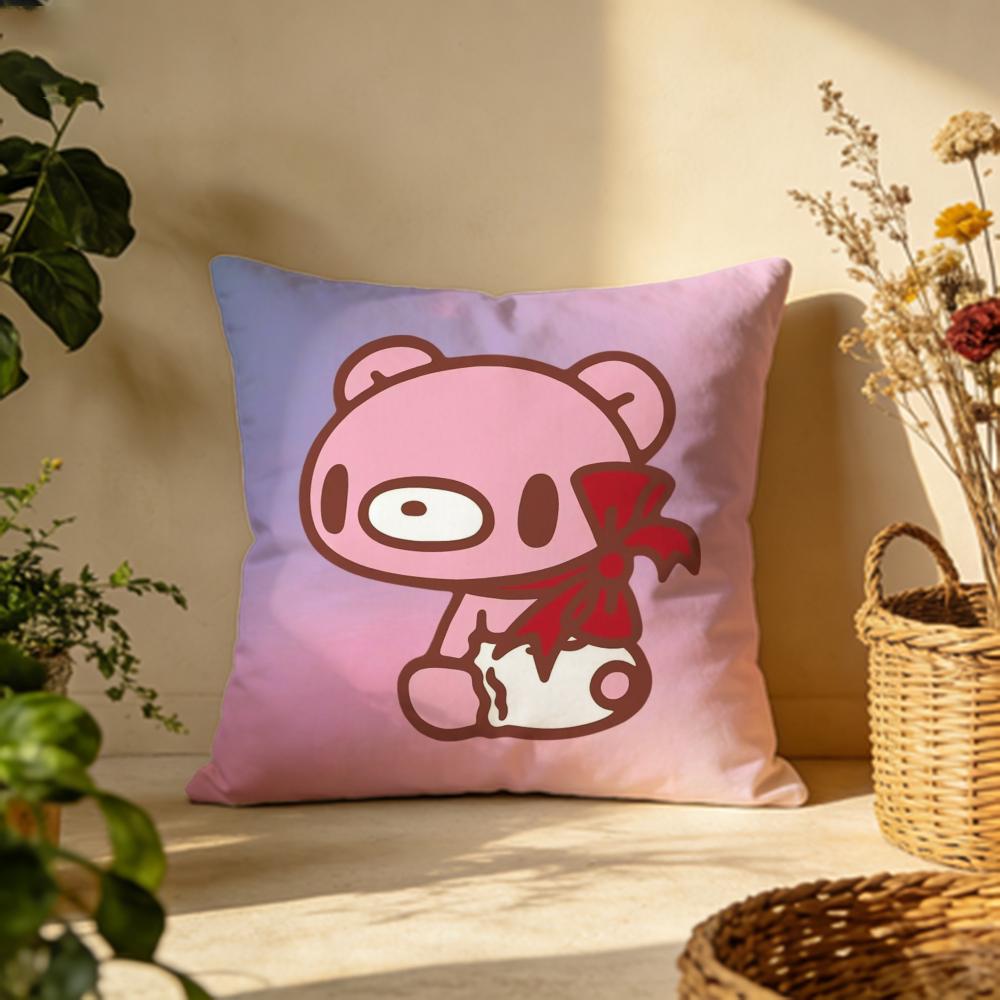 Trendy GGloomy Bearer Cushion Cover Versatile DoubleSided Pillow Case Fit for Sofa Bed Car Daily Decor