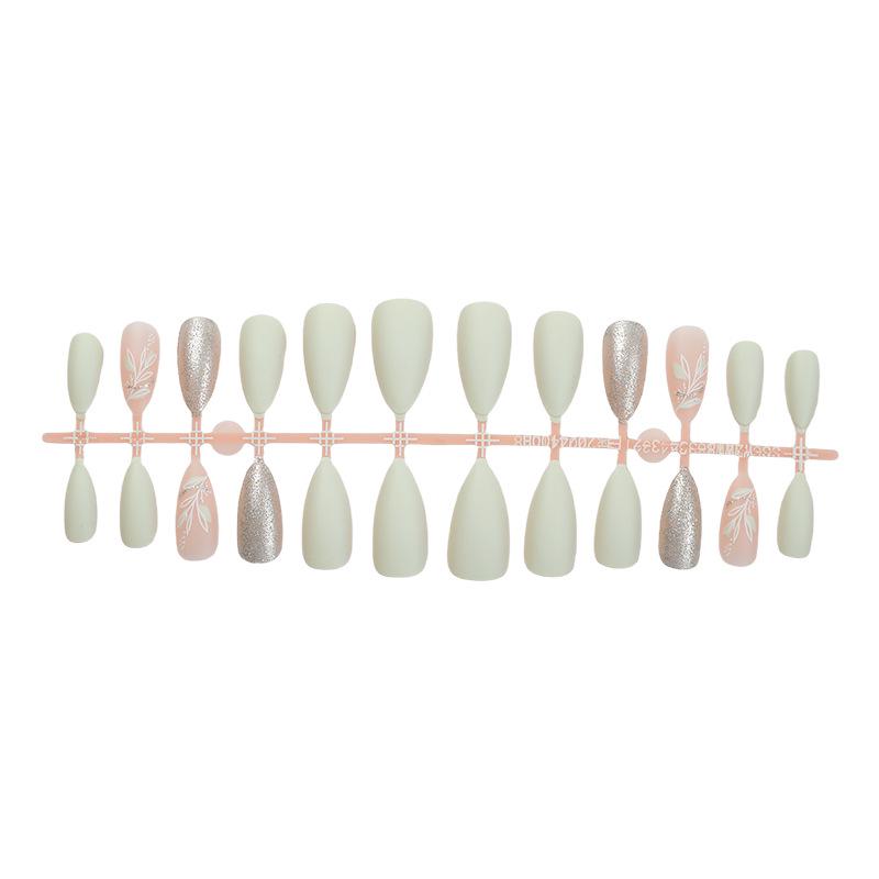 

Осенние носимые накладные ногти: 24 Золотых Блестящих Ногтя в Стиле Крест