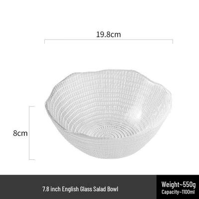 ZISIZ 7,8-Zoll Glas Servierschüssel Set