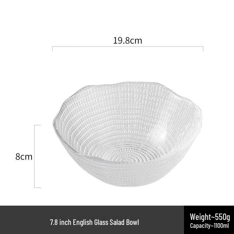 Набор стеклянных сервировочных мисок ZISIZ 7,8 дюйма