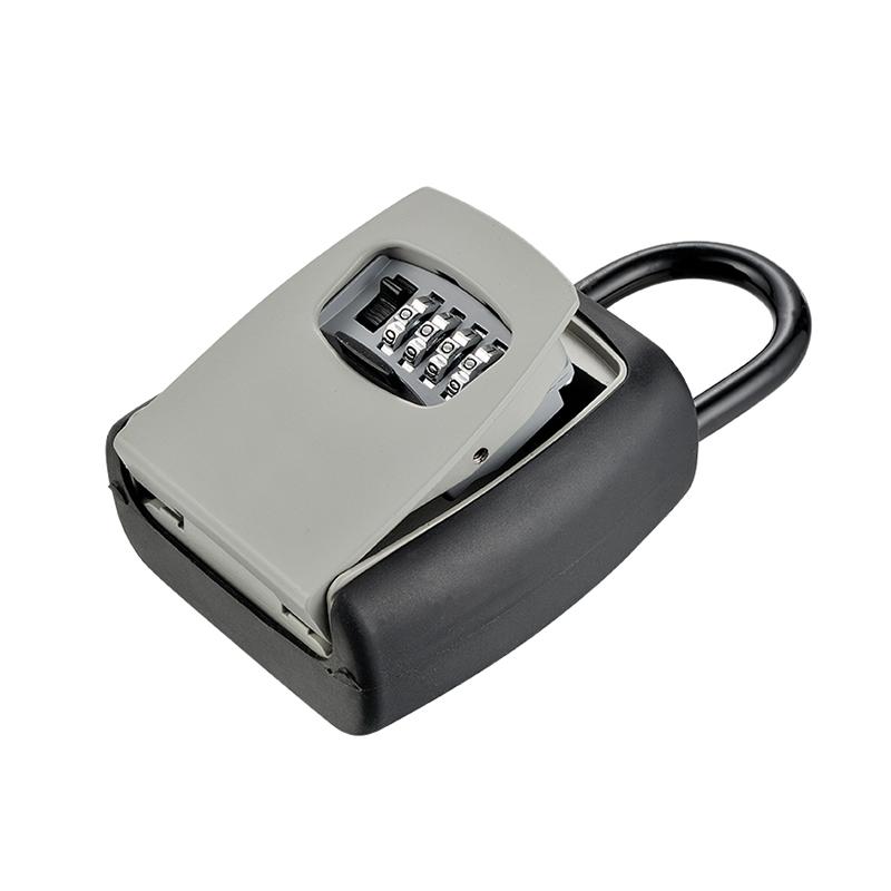Best Selling Outdoor Home Key Safe Box Zinc Alloy Eco-Friendly Multi-function 4-Code Password Durable Waterproof Anti-Theft