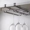 Portabicchieri da vino in metallo senza foratura - Porta bicchieri per riporre bicchieri sottopensile - Organizzazione della cucina - Forniture per la cucina/bar