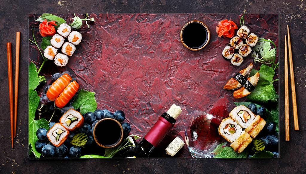 Szklana płyta ochronna na kuchenkę 90x52 Wino