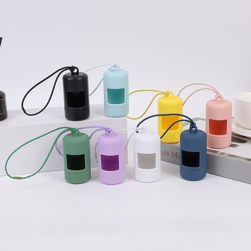 Luxury Plastic Dog Poop Bag Dispenser with Clip Durable Pet Waste Bag Holder with Refillable Core for Outdoor Use