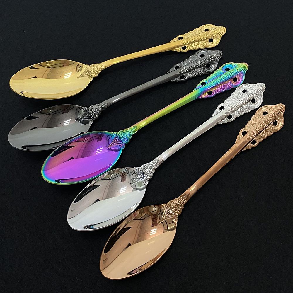 24Piece Dinnerware Set Golden Cutlery 18/10 Stainless Steel Tableware For Kitchen Dinenr Knife Fork Gold Spoon Flatware Set