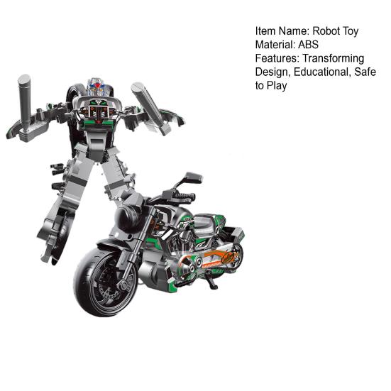 Transforming Robot Motorcycle Toy Movable Joints Educational Transformable Motorbike Deformation Robot Model Toddlers Boys Birthday Gift