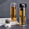 Tea Tumbler With Infuser Double Wall Glass Travel Tea Mug With Magnetic Infuser For Loose Leaf Tea And Fruit Tea Water Bottle