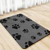 Rustic Paw Print Door Mat Vintage Wood Plank Print Farmhouse Dog Paw Home Decor Carpet Cute Non-Slip Entryway Rug for Front Door
