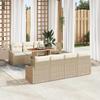 Garden Sofa Set 8 Pieces Beige and Cream