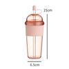 630ML Heat-Resistant Boba Tea Straw Cup Large Capacity Coffee Milk Tea Water Bottle with Lid Plastic Tumbler for Milk Tea & Boba