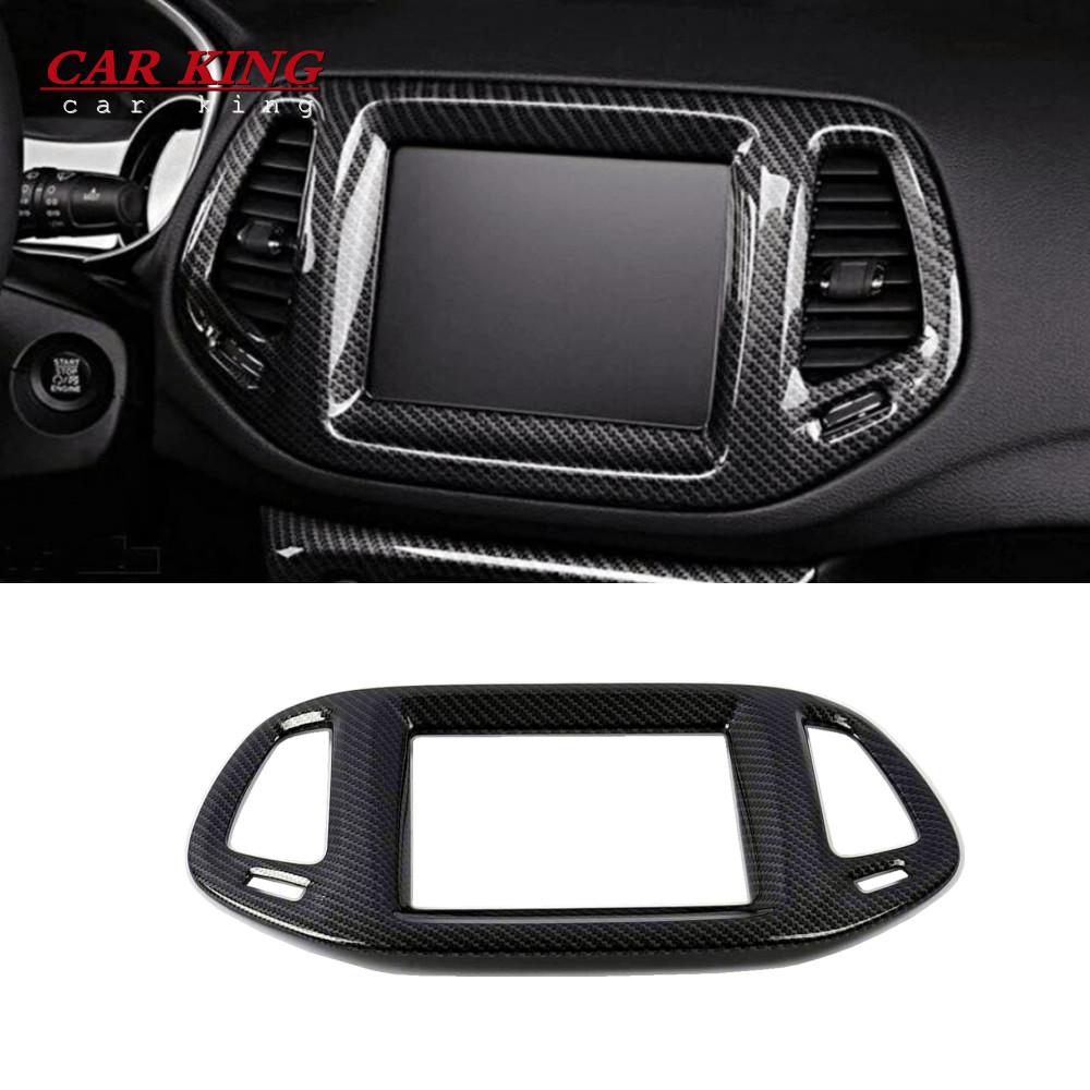 For Jeep Compass Accessories 2017 2018 2019 2020 Electronic Auto Handbrake Hand Brake Button Sticker Panel Trim Decoration Cover 4eg