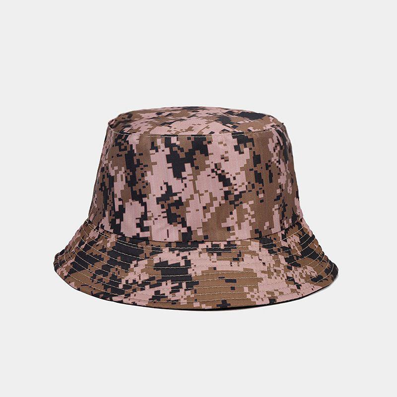 Outdoor Sunshade Camouflage Foldable Sun Beach Fishing Double-Sided Cotton Fisherman Camo Reversible Bucket Hat Cap