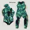 3MM Camo Neoprene Two-Piece Hooded Diving Wetsuit for Cold Protection
