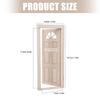 Rural Farmhouse Styles Unpainted Wood Door with Semicircular Sun Window for 1/12 Scale Doll House Scene Arrangement