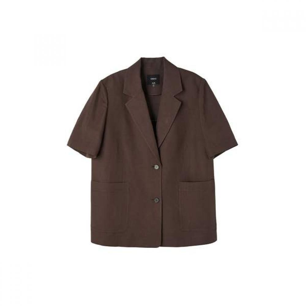 Lap Oversized Short Sleeve Jacket With Back Slit As2ej460