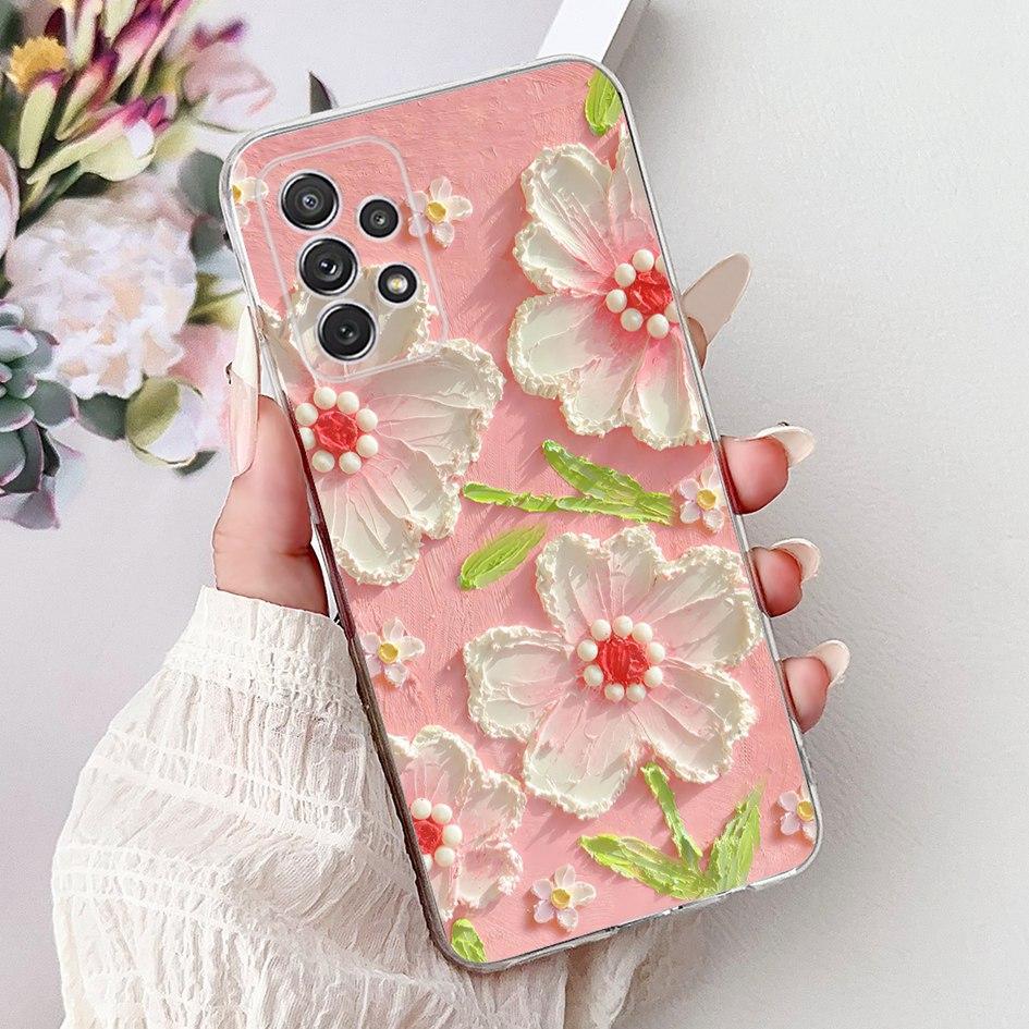 For Samsung Galaxy A52 Case SM-A525F Cover New Stylish Flower Butterfly Soft Silicone Phone Cases For Samsung A72 A52s 5G Fundas