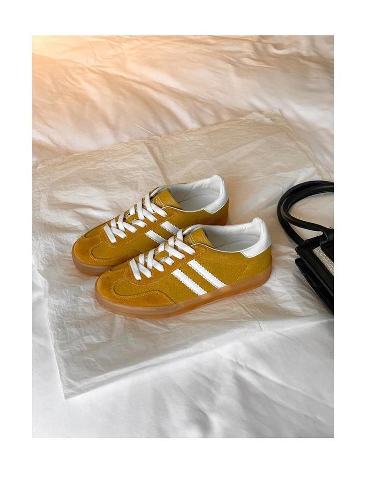 Retro Rote Schnür-Damen-Leder-Skate-Sneaker