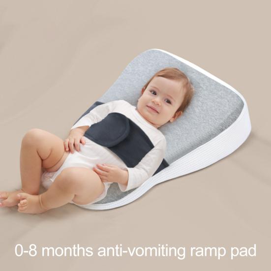 Anti Roll Newborn Baby Wedge Pillow for 0-12M Infant 15 Degree