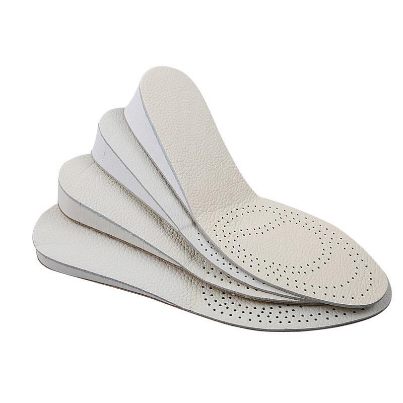 Shock Absorbing Height Boost Insoles - Cowhide, Breathable, Invisible for Men & Women, 1.5cm-4cm Elevator