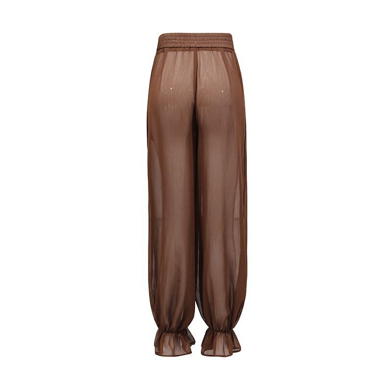 Temperament Casual Fashion Suit Women's Elegant Lapel Long-sleeve Shirt + High-waist Loose Cage Pants