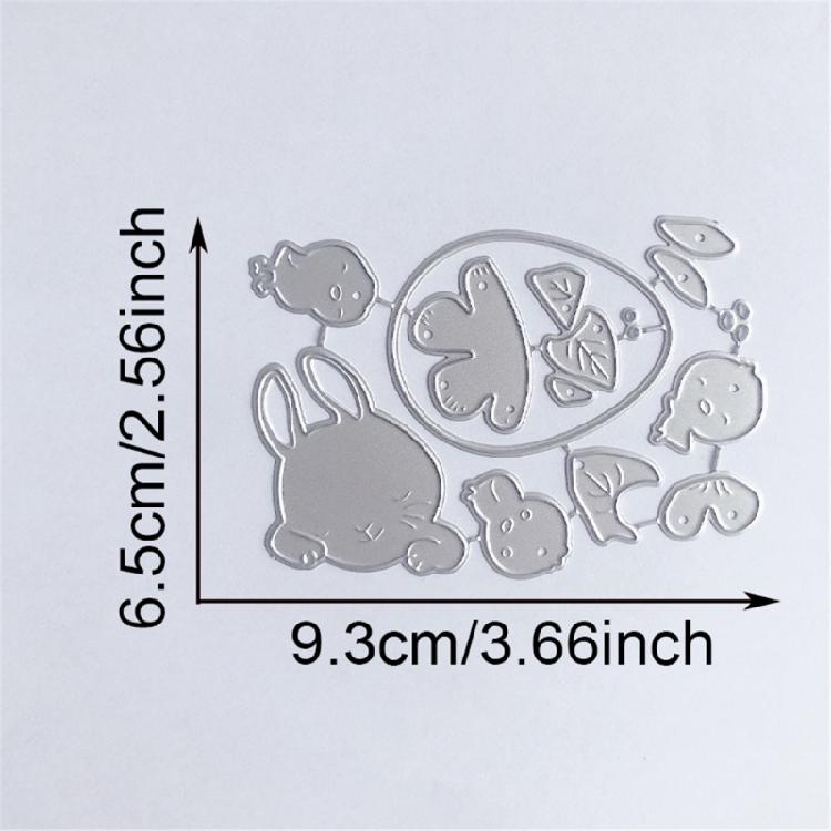 Metal Die Cuts Embossing Stencils Easters Rabbits Chicken Cutting Dies Stencils for Scrapbooking Album Card Decorations