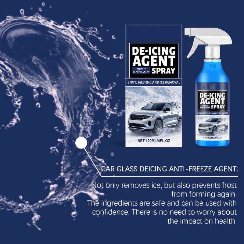 120ml Snow & Ice Melting Sprayer Effortlessly Removes Ice From Automotive Glass And Refrigerator Surfaces