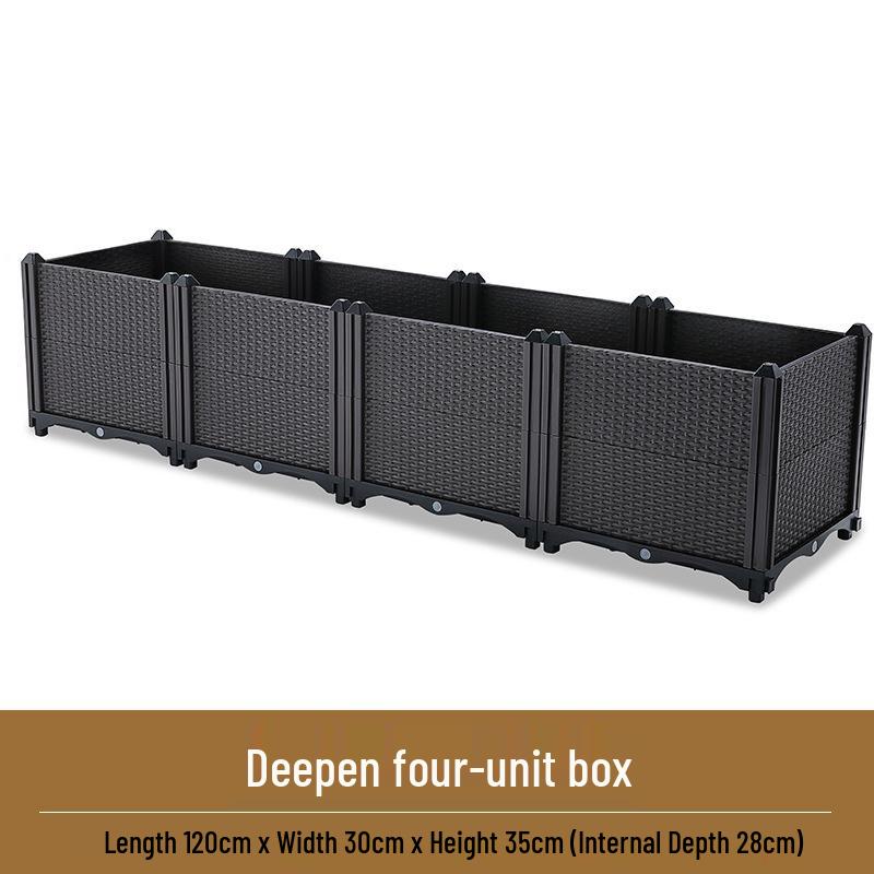 Extra Large Multi-layer Rectangular Planting Box for Home Balcony - Ideal for Fruits, Vegetables, and Flowers