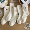Cartoon Mink Velvet Socks Anti-slip Fluffy Mid Socks Soft Floor Plush Sock