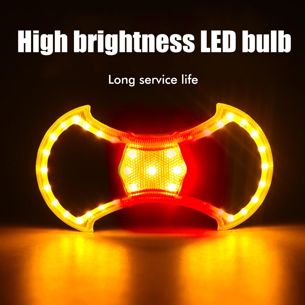 Feu Arrière Intelligent pour Vélo avec Clignotants Rechargeable Télécommande Sans Fil Feu Arrière de Vélo Avertissement de Sécurité pour le Cyclisme