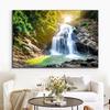Podzimní hory Vodopád Skály Listy Krajina Malba na plátně Plakáty a obrazy Nástěnné umělecké obrazy Home Decor Bez rámu