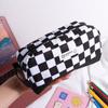 School Supplies Cosmetics Storage Pencil Pouch Desktop Organizer Plaid Pencil Bag Pencil Case