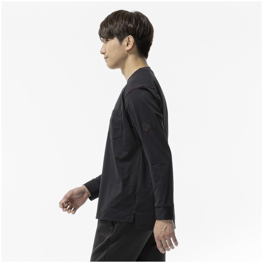 Mizuno Release Point Long Size Black Baseball/Softball T-Shirt, 12JADT53, 2XO,