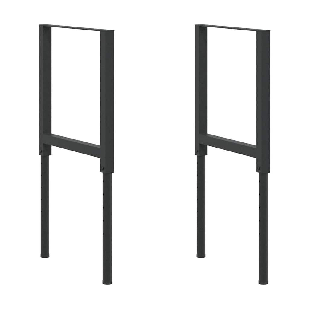 Adjustable Workbench Frame Set 2 pcs Metal 55 x (69 95.5) cm