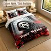 3Pcs Bedding Set Custom Name Text, 1 Sheet 2 Pillowcases Home Bed DecorScream Ghostface
