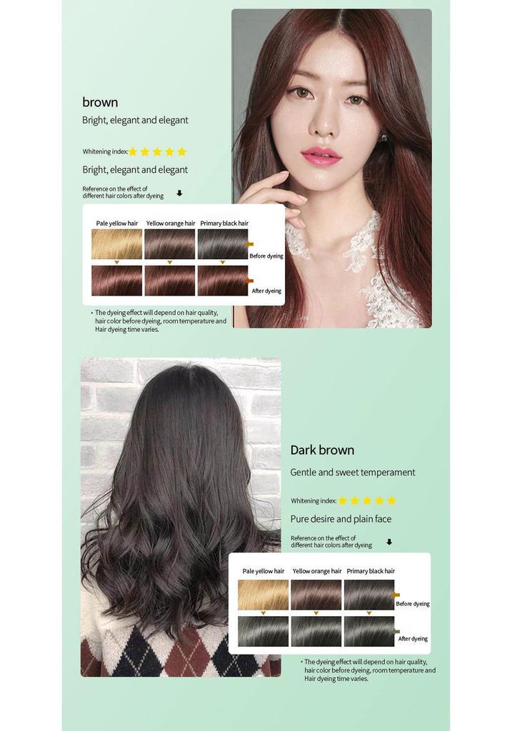 CQRZEN Cai Yun Lai Plant-Based Bubble Hair Dye Cream for DIY Hair Coloring